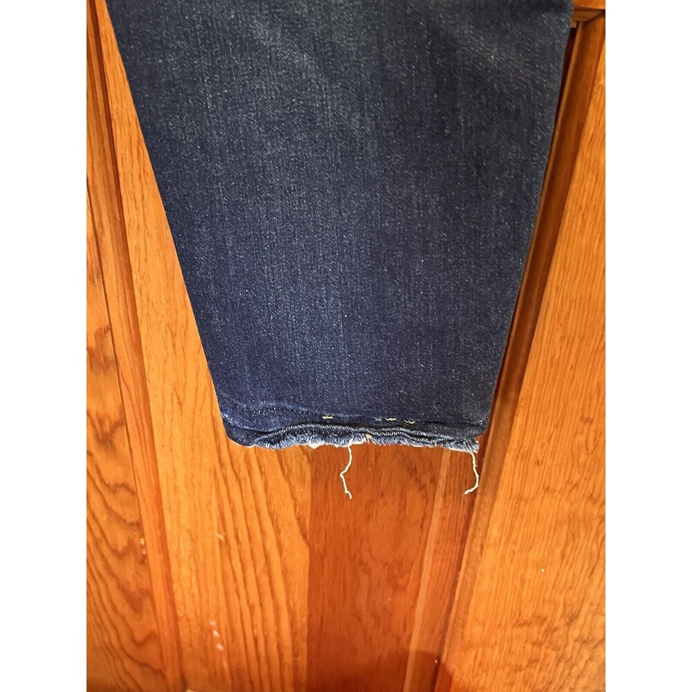 Madewell High Riser Skinny Raw Hem Stretch Denim Jeans Womens 6/28 Blue Classic - Picture 3 of 7